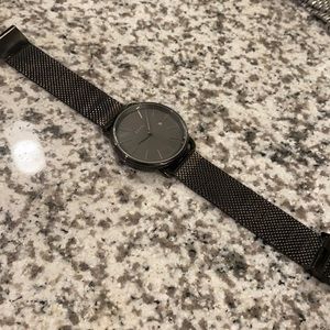 Men’s black stainless steel Breda watch